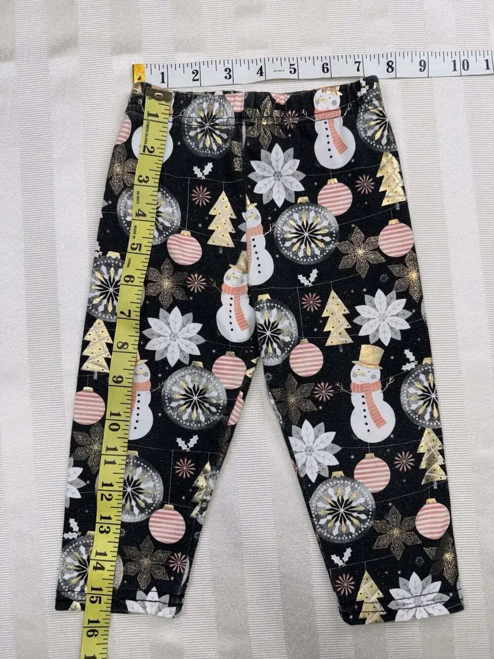 Rare Editions Girls Size 18 Month Snowman Appliqué Christmas Outfit Pants Set